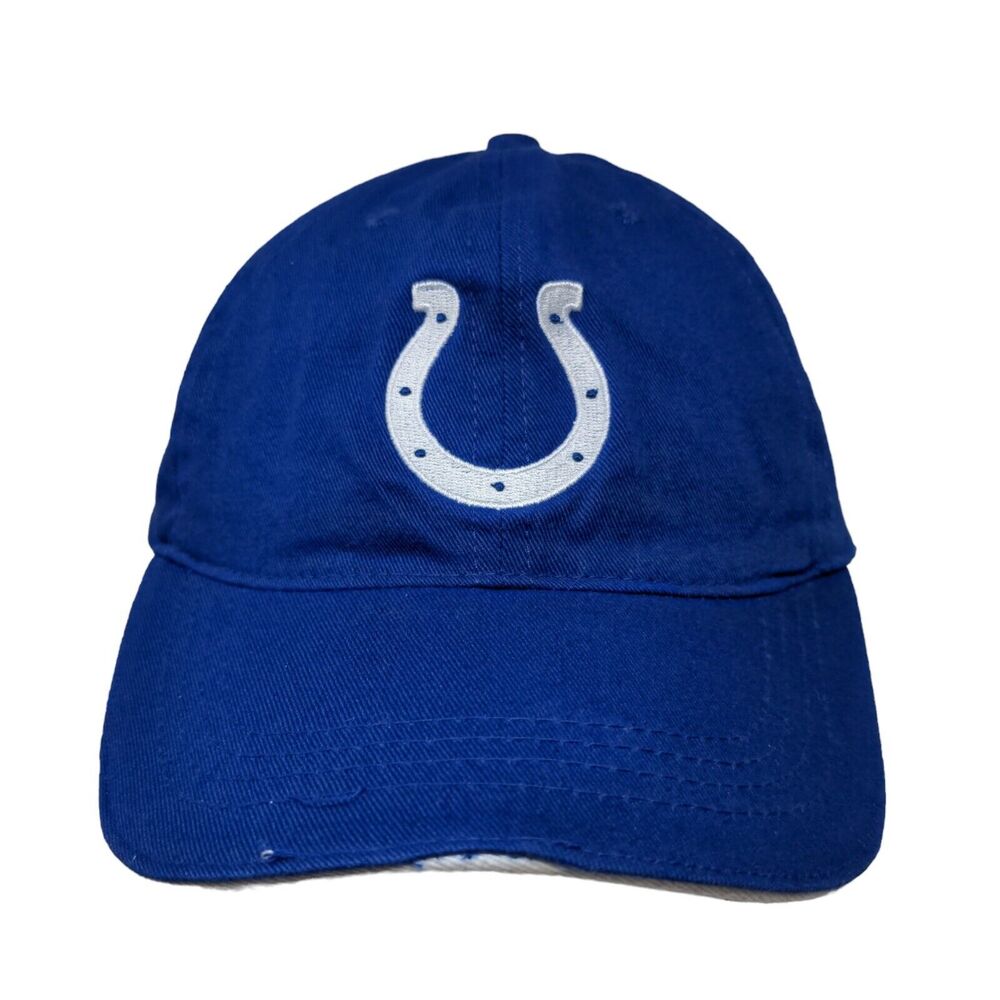 Main Gate Men's Strapback Hat Blue Embroidered Indianapolis Colts Logo